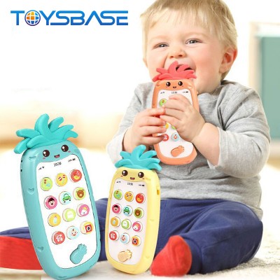 Music And Light Educational Pineapple Design Mobile Baby Smart Phone Toy