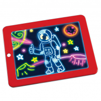 Children Clipboard Fluorescence LED Drawing Writing Board Magic Pad With Light