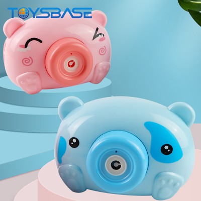 2020 Outdoor Cartoon Electric Light Music Camera Bubble Toys