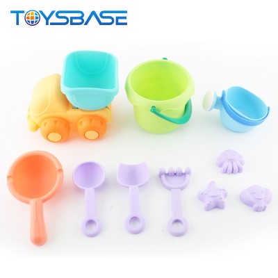 New Beach Sand Toy Set 10 PCS Plastic Mini Tool With Beach Car